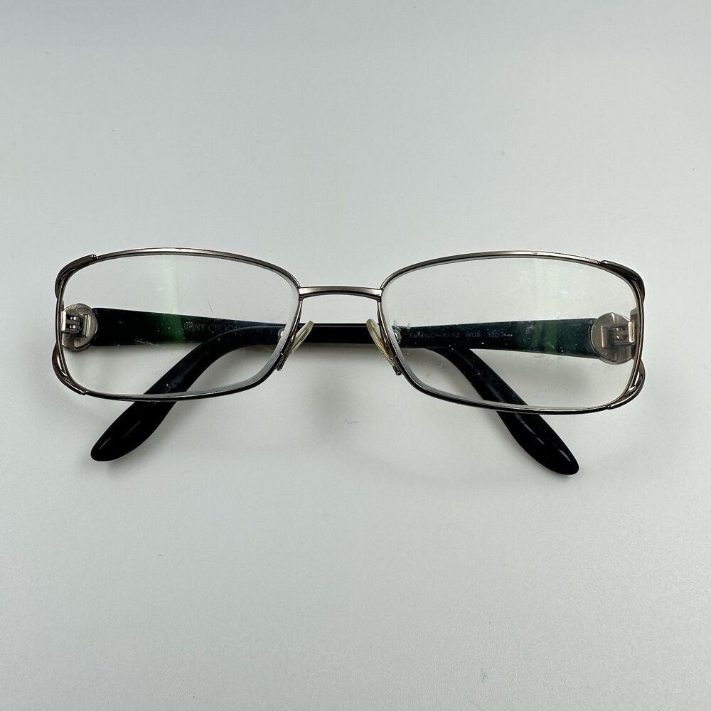 Jimmy Choo 52 WUB Women's Eyeglasses 53-16-130 Rectangle Metal Italy FRAME ONLY - Picture 10 of 15